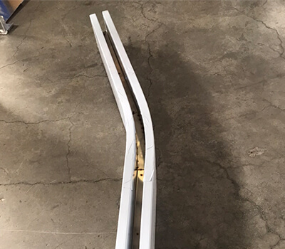 鐵捲門柱(彎軌)